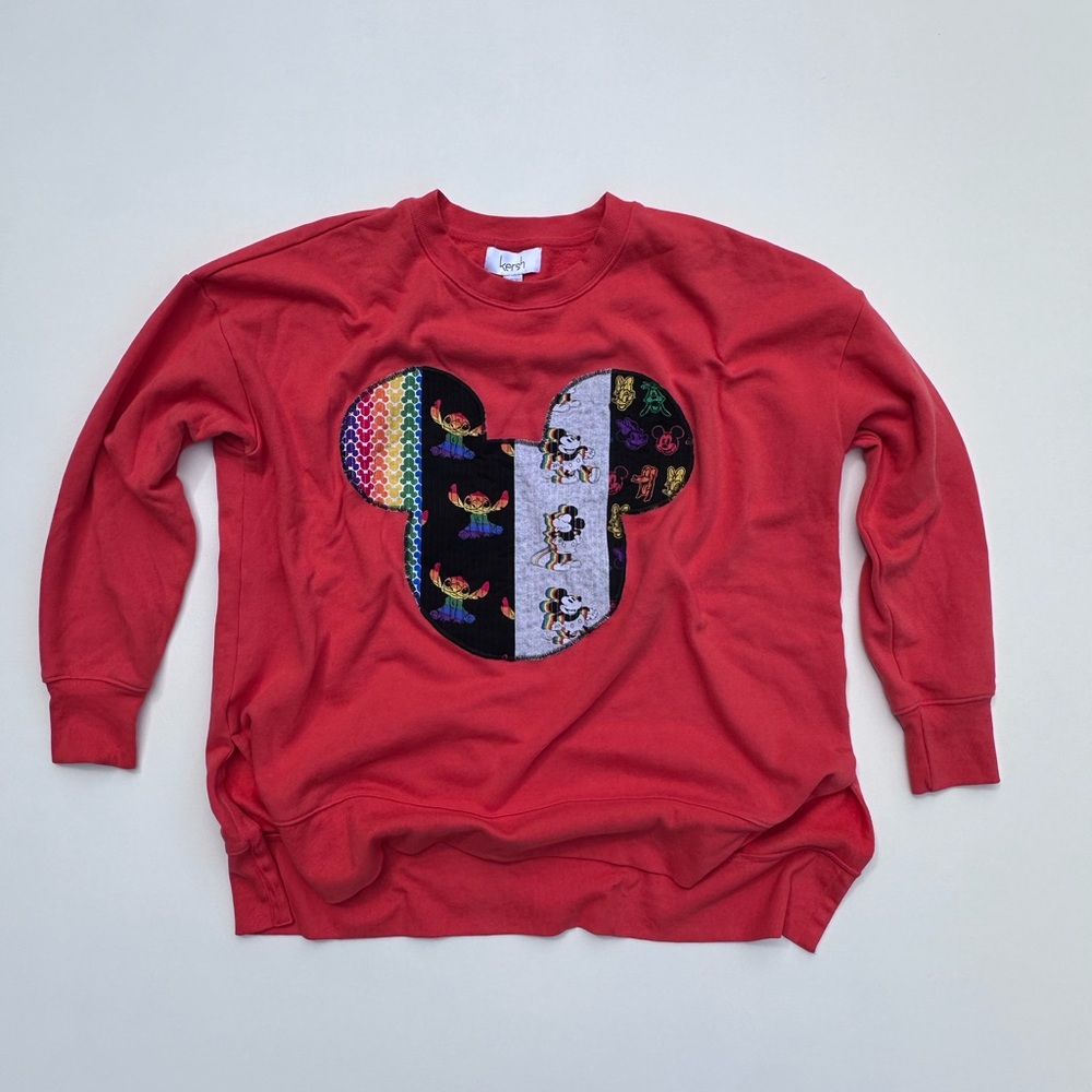 Handmade Mickey Mouse Pride Quilt Sweater